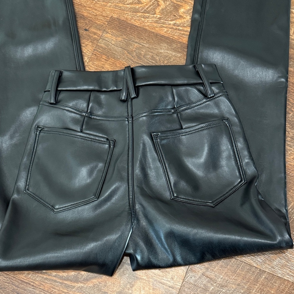 Good American Black Leather Leggings - Picture 6 of 7